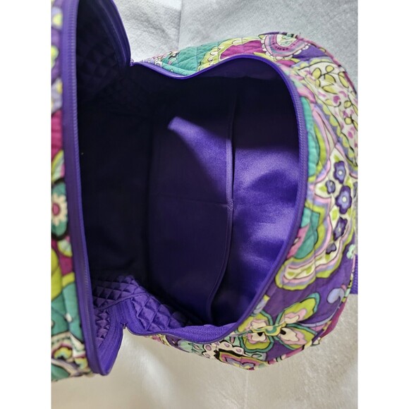 Vera Bradley Backpack 3 Pocket Large Purple, Green main image 4